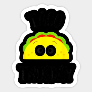 Taco Twosday Birthday Party Dos -Toddler Cinco De Mayo Sticker